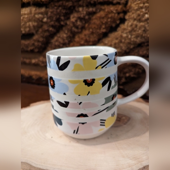 Starbucks Cherry Blossom Sakura Ceramic Floral Striped Coffee Mug 12Oz Spring - Picture 6 of 6